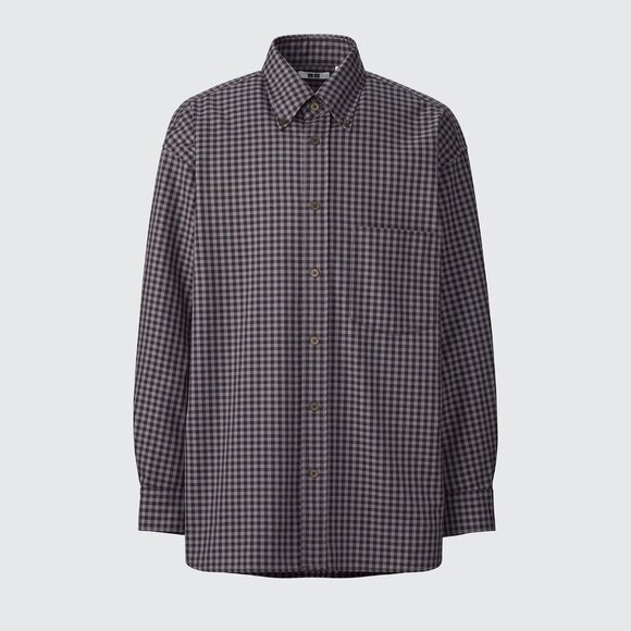 Twill Oversized Shirt | Checked (Uniqlo U; Fall/Winter 2024) - Picture 1 of 4